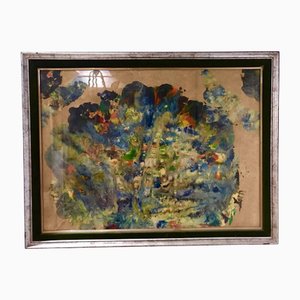 Abstrakt mit Sand, 1960, Papier, Gerahmt