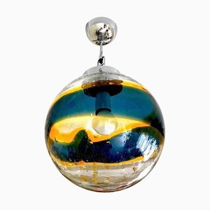 Bicolore Murano Glass Globe from Vistosi, Italy, 1970s