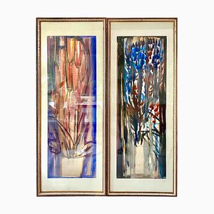 Abstract Flowers with Vase, 1960, Wood & Paper