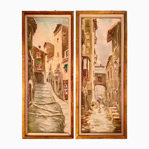 Balearic Village, 1960, Aquatints, Set of 2