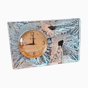 Crystal Table Clock from Daum, France, 1950s