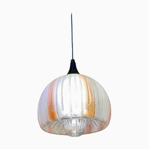 Mappamondo in vetro di Murano bicolore di Mazzega, Italia, anni '70