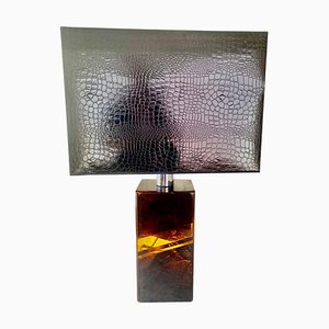Turtle Shell Table Lamp in Chrome with 4 Bulbs, Italy, 1970s