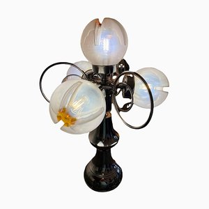 Lampe de Bureau Space Age en Verre Murano 4 Globes de Mazzega, Italie, 1960s