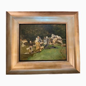 Les Lavandières Monogram EB, 1883, Bois