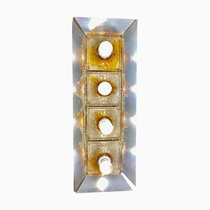 Bicolor Murano Glass Wall Light attributed to Toni Zuccheri, Italy, 1970s
