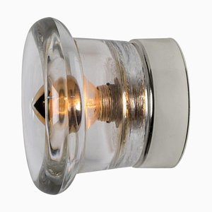 Glass Chrome Wall Sconce attributed to Cosack Leuchten, 1970s