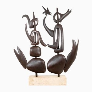 Curved Metal Sculpture by Antonine De Saint Pierre
