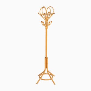Italian Bamboo-Rattan Coat Hanger, 1980s