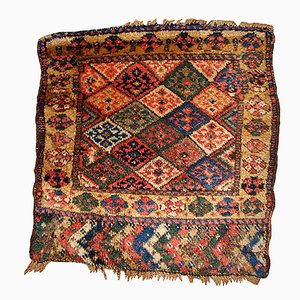 Antique Middle Eastern Handmade Bag Face Rug, 1880s