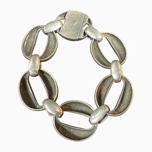 Pulsera Coffee Bean de plata, años 70