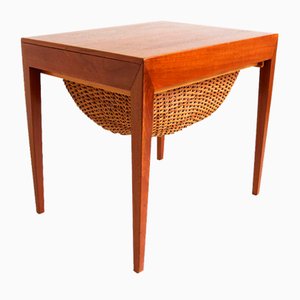 Tavolo da cucito in teak di Severin Hansen per Bovenkamp, Olanda, anni '60