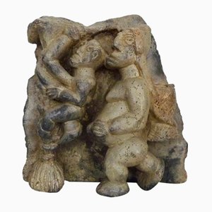 Sierra Leonean Pomdo Kissi Bas Relief, 1950s, Soapstone