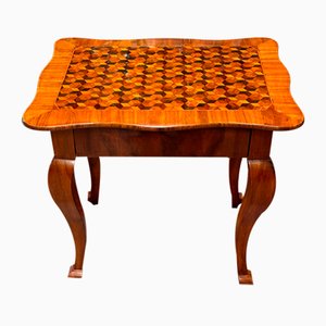 Table de Salle à Manger Baroque Incrustée avec Tiroir, 1800s
