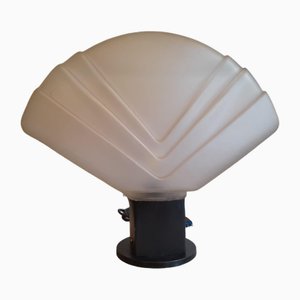 Lampada da tavolo vintage in vetro con base in metallo di Mazzega, anni '60