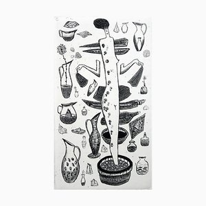 Jerzy Dmitruk, Un paisaje puro para admirar (Paisaje de la abundancia), Aguafuerte sobre papel, 2013