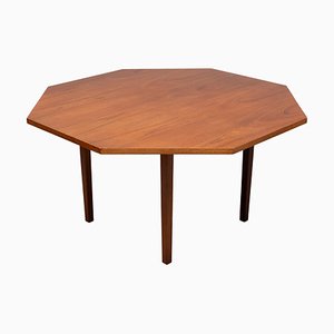 Teak Octangle Shaped Dining Table, 1960s