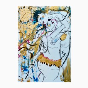 Emilie Teillaud, Douceur, 21st Century, Pastel & Acrylic on Canvas