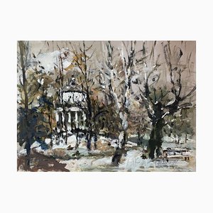 Magdalena Spasowicz, Warsaw: The Sachsen Garden, Oil on Board, 1999