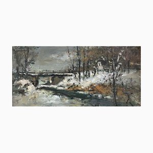 Magdalena Spasowicz, Paysage, Huile sur Panneau, 2000