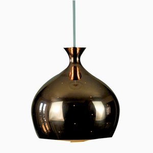 Lampe à Suspension Löken en Cuivre par Helge Zimdal pour Falkenbergs Belysning AB, 1960s, Set de 2