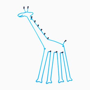 Perchero infantil vintage de hierro azul de Ikea, años 90