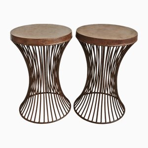 Rust Iron Hourglass Side Table, 1990s