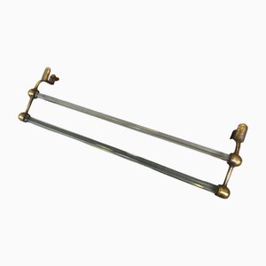 Art Deco Towel Holder in Glass and Copper