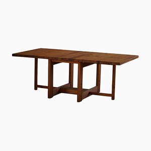 Mesa plegable sueca Mid-Century moderna de pino, años 60