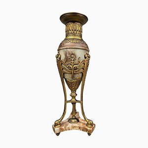 Grand Vase Art Nouveau en Onyx et Bronze, Fin du 19ème Siècle