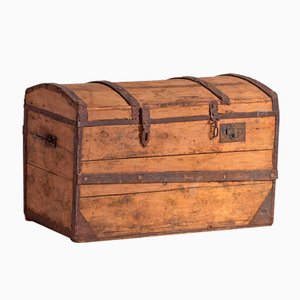 Antique Washed Wood Chest, 1900s