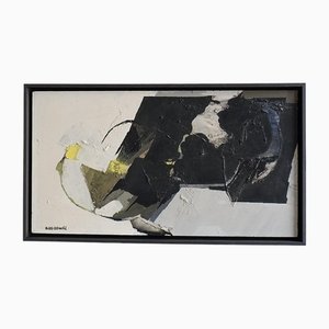 Hans Osswald, Abstract Composition, 1950s, Oil Painting, Framed