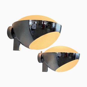 Applique modello 1963/1 attribuite a Max Ingrand per Fontana Arte, anni '60, set di 2