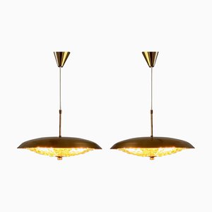 Lampade a sospensione attribuite a Carl Fagerlund per Lyfa, Danimarca, anni '70, set di 2