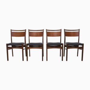 Dining Chairs in Teak, 1960s, Set of 4
