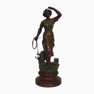 Figurative Détresse Babbitt Sculpture by Charles Ruchot, 1890s