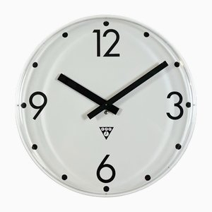 Vintage Office Wall Clock from Pragotron, 1980s