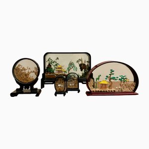 Dioramas Vintage, Chine, 1955, Set de 5