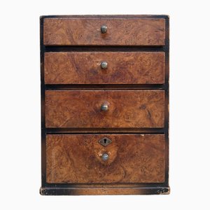 Meuble d'Archivage Vintage en Loupe de Bois, Japon, 1950s