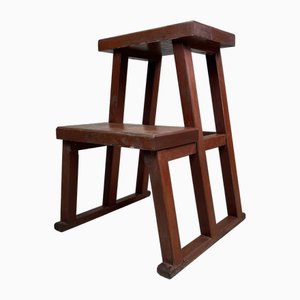 Vintage Wooden Stool, Japan, 1960s