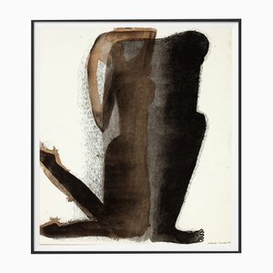 Jolanta Johnsson, Dos figuras transparentes, técnica mixta sobre papel, 1997