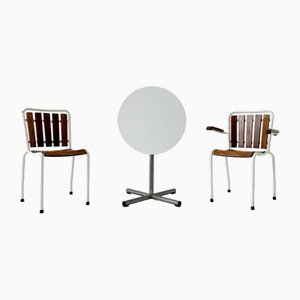 Sillas de comedor y mesa plegable de Bigla. Juego de 3