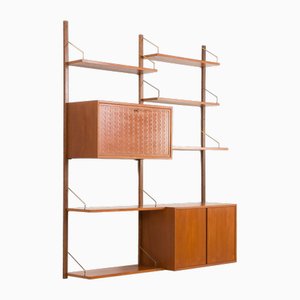 Mueble de pared para discos de vinilo de Paul Cadovius para Cado, Dinamarca, años 60