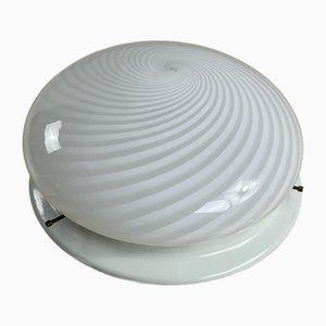 Spiralförmige Deckenlampe aus Muranoglas im Stil von Venini, 1960er