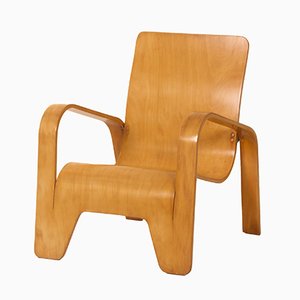LaWo 1 Armchair in Birchwood by Han Pieck for LAWO Ommen, 1946