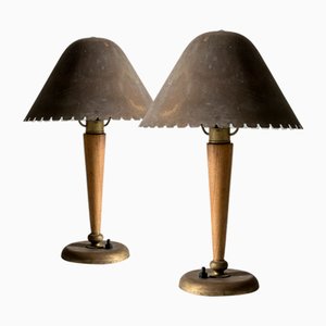 Modernist Table Lamps from Böhlmarks, 1940s, Set of 2