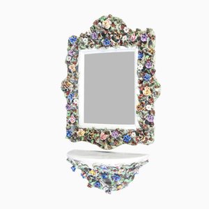 Ceramic Mirror with Shelf