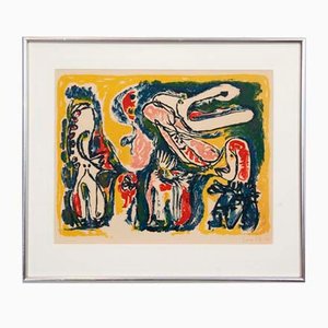 Asger Jorn, Soggetto romantico, Litografia, 1970