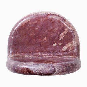 Face to Face Red Marble 1 Shelf by Jean Pascal Levy-Trumet
