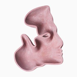 Recipiente Kiss Man in marmo rosso di Jean Pascal Levy-Trumet